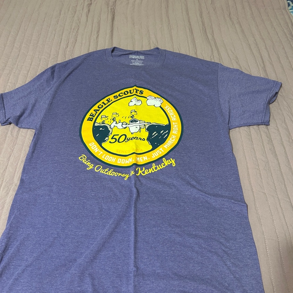 NWOT Peanuts Snoopy Scouts 50 Years T-Shirt
